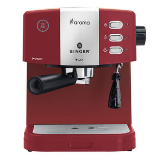 Singer ES-850B Μηχανή Espresso 850W Πίεσης 20bar Κόκκινη