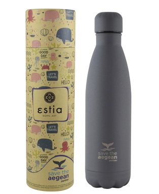 Estia Travel Flask Save The Aegean Grey 0.5lt