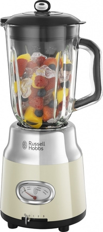 Russell Hobbs Retro Vintage 25192-56 Μπλέντερ για Smoothies με Γυάλινη Κανάτα 1.5lt 800Watt Μπεζ