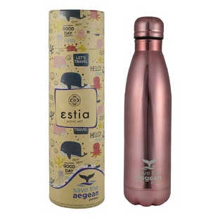 Estia Travel Flask Save The Aegean Rose Gold 0.5lt