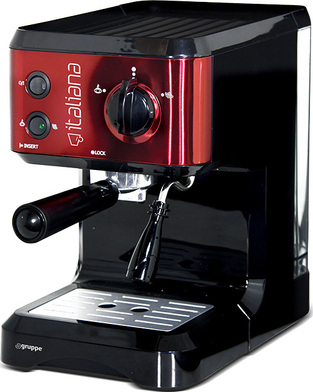 Gruppe CM 4677 Italiana Red Μηχανή Espresso 1050W Πίεσης 20bar Κόκκινη