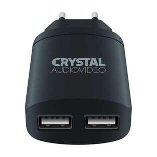 CRYSTAL AUDIO P2-3.4 5V / 3.4A Dual USB Wall Charger