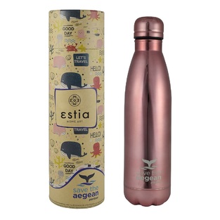 ESTIA TRAVEL FLASK SAVE THE AEGEAN ROSE GOLD 0.5LT